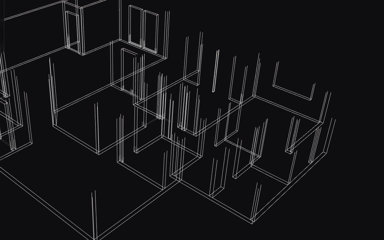 Apartment walls as line model