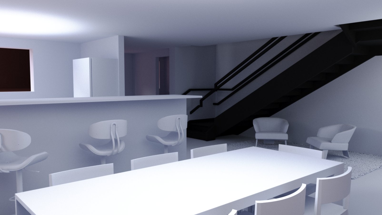 Ground floor: Dining table for eight
