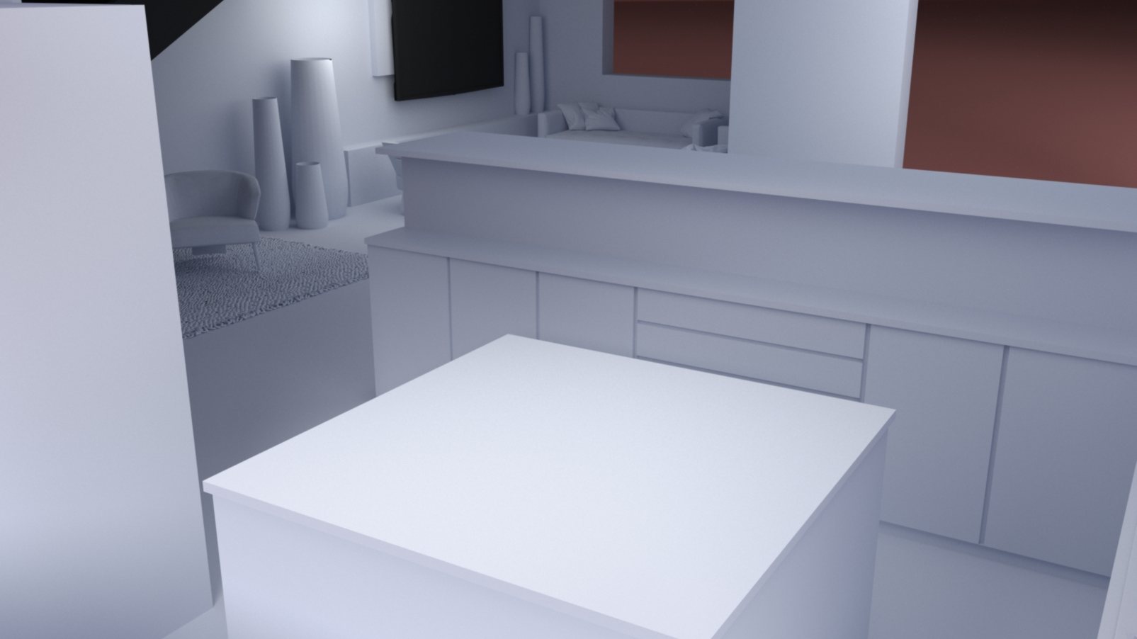 Ground floor: Kitchen island