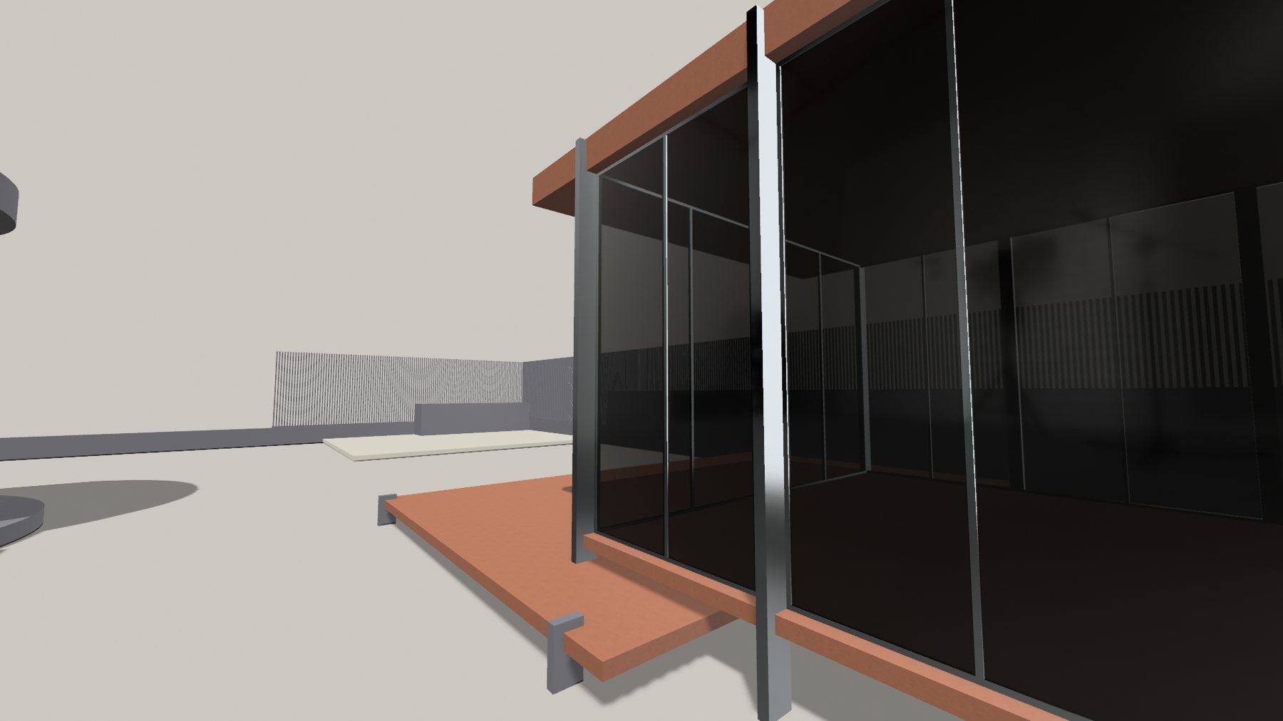 Close to the glass: Frame and deck edge